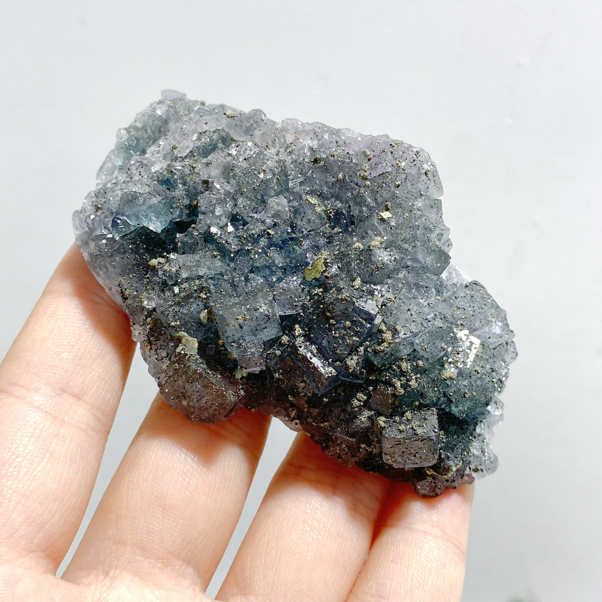17 Pieces Raw Stone Fluorite Mixed Pyrite Specimen