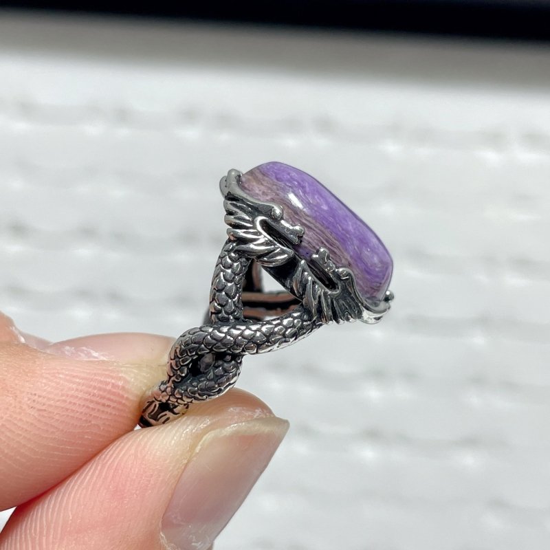 44 Pieces Charoite Different Styles Ring 4 - Wholesale Crystals