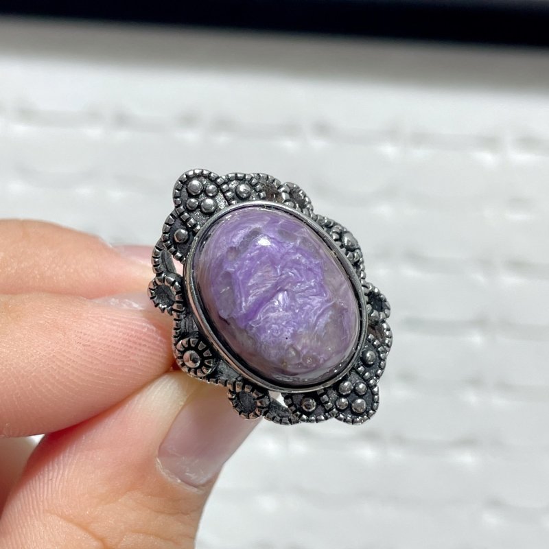 44 Pieces Charoite Different Styles Ring 4 - Wholesale Crystals