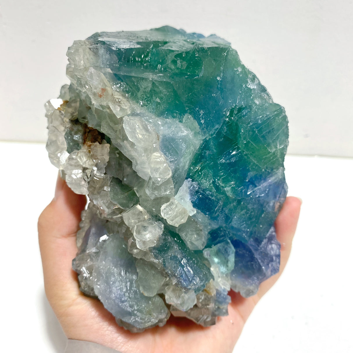 5 Pieces Large Raw Blue Fluorite Mixed Calcite Specimen For Collection