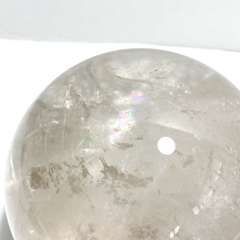 4.7in Large Clear Quartz Sphere With Rainbow - Wholesale Crystals
