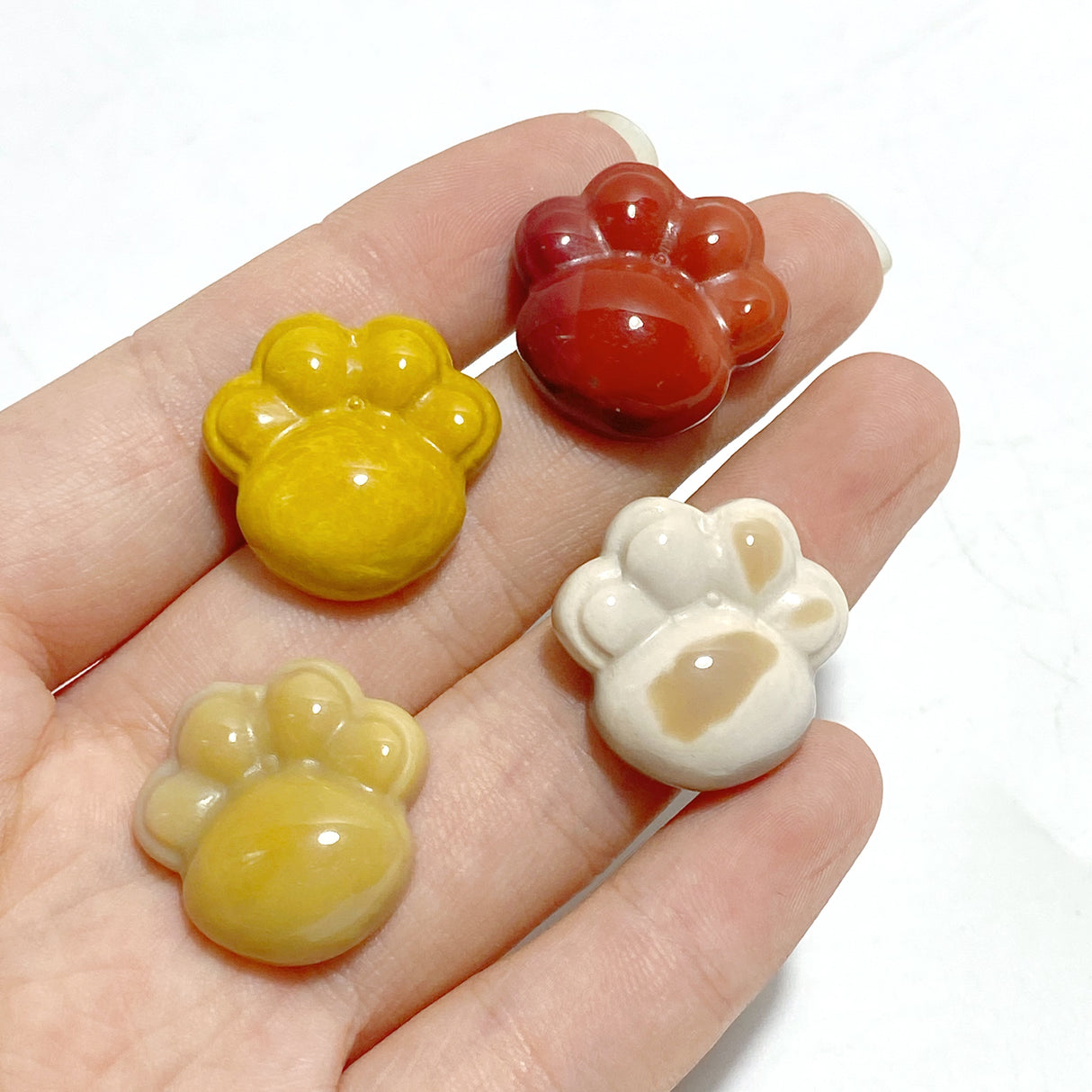 Mookaite Cat Paw Carving Wholesale