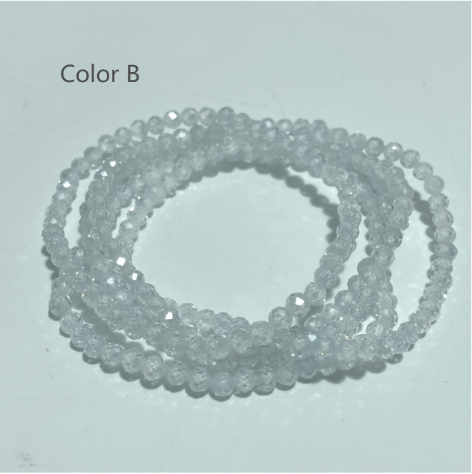4MM Cut Faceted Cubic Zirconia Bracelet Wholesale - Wholesale Crystals