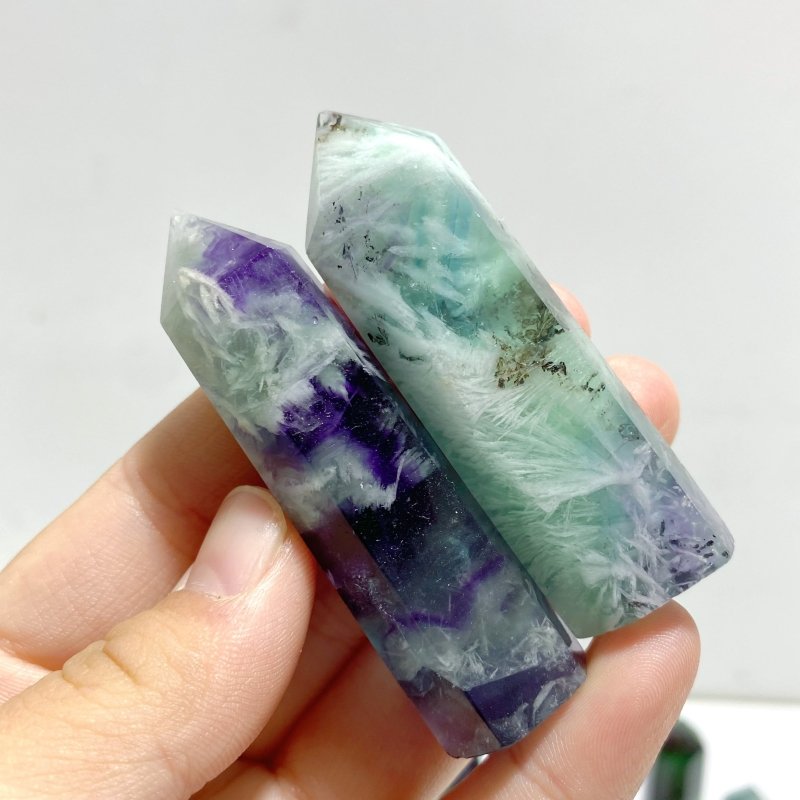 5 - 9CM Feather Fluorite Tower Wholesale - Wholesale Crystals
