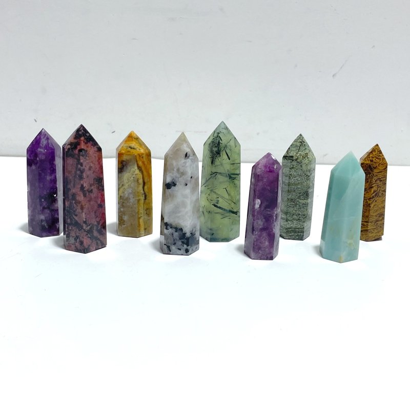 5 - 9CM Mixed Crystal Points Tower Wholesale Mystery Box - Random Gemstone Collection - Wholesale Crystals