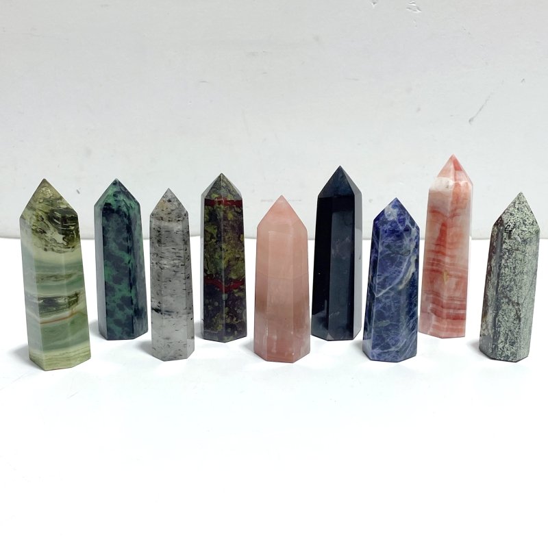 5 - 9CM Mixed Crystal Points Tower Wholesale Mystery Box - Random Gemstone Collection - Wholesale Crystals