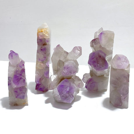 5 Pieces Large Amethyst Cluster Tower Point - Wholesale Crystals