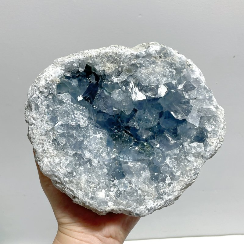 5 Pieces Large Blue Celestite Cluster Home Decor - Wholesale Crystals