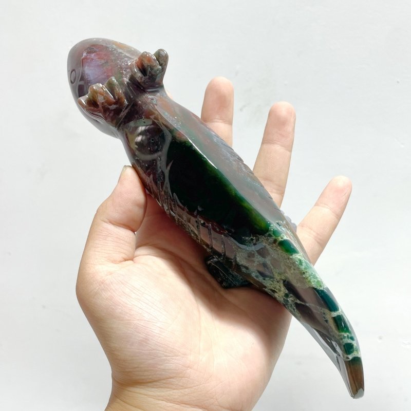 5 Pieces Ocean Jasper Chinese Giant Salamander Carving - Wholesale Crystals
