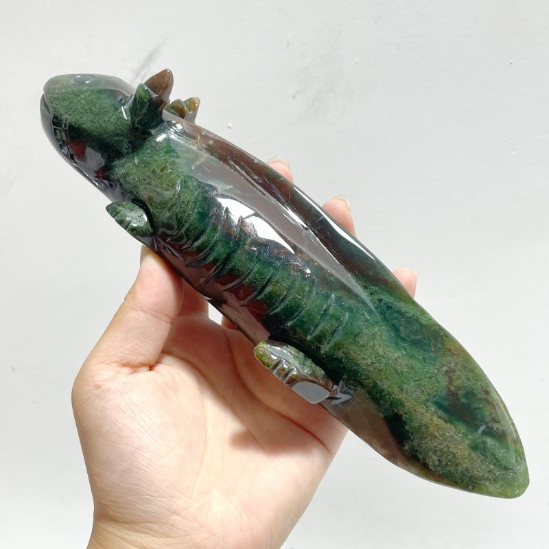 5 Pieces Ocean Jasper Chinese Giant Salamander Carving - Wholesale Crystals
