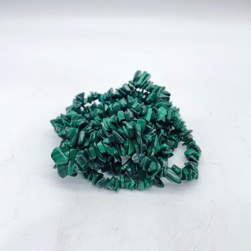 5 Types Chip Bracelet Crystal Wholesale Malachite Phosphosiderite Rutile Quartz -Wholesale Crystals