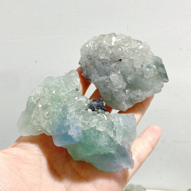 52 Pieces Blue Fluorite Mixed Calcite Raw Stone Specimen For Collection - Wholesale Crystals
