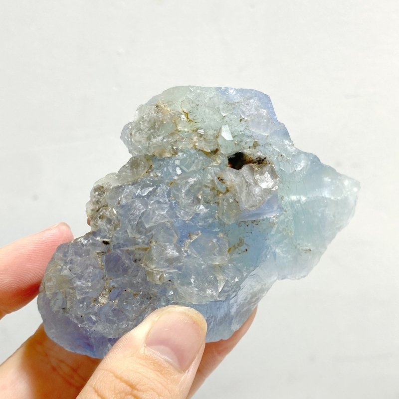 52 Pieces Blue Fluorite Mixed Calcite Raw Stone Specimen For Collection - Wholesale Crystals