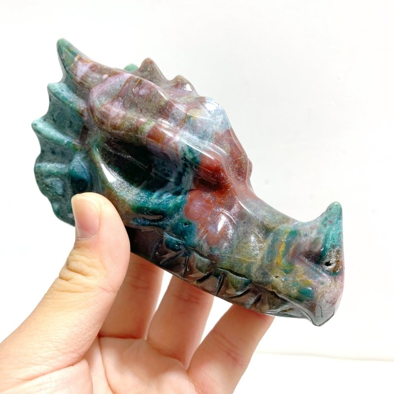 6 Pieces Beautiful Ocean Jasper Dragon Head - Wholesale Crystals