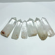 6 Pieces Clear Quartz Large Points Raw Bottom - Wholesale Crystals