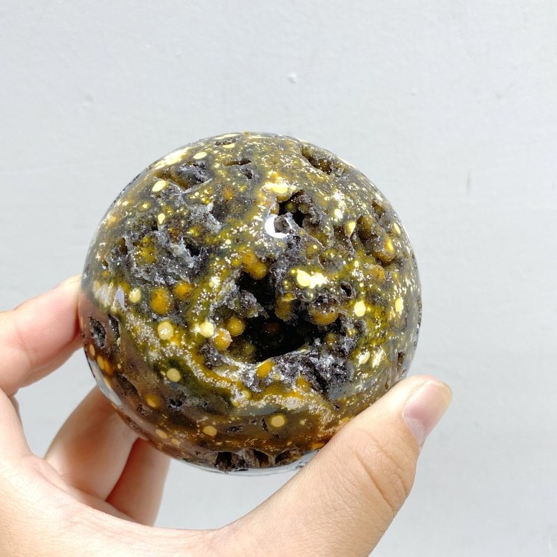 6 Pieces Geode 8th Vein Ocean Jasper Spheres -Wholesale Crystals
