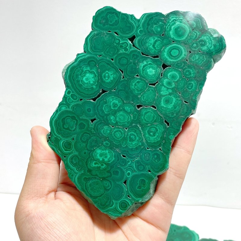 6 Pieces High Quality Beautiful Malachite Slab - Wholesale Crystals
