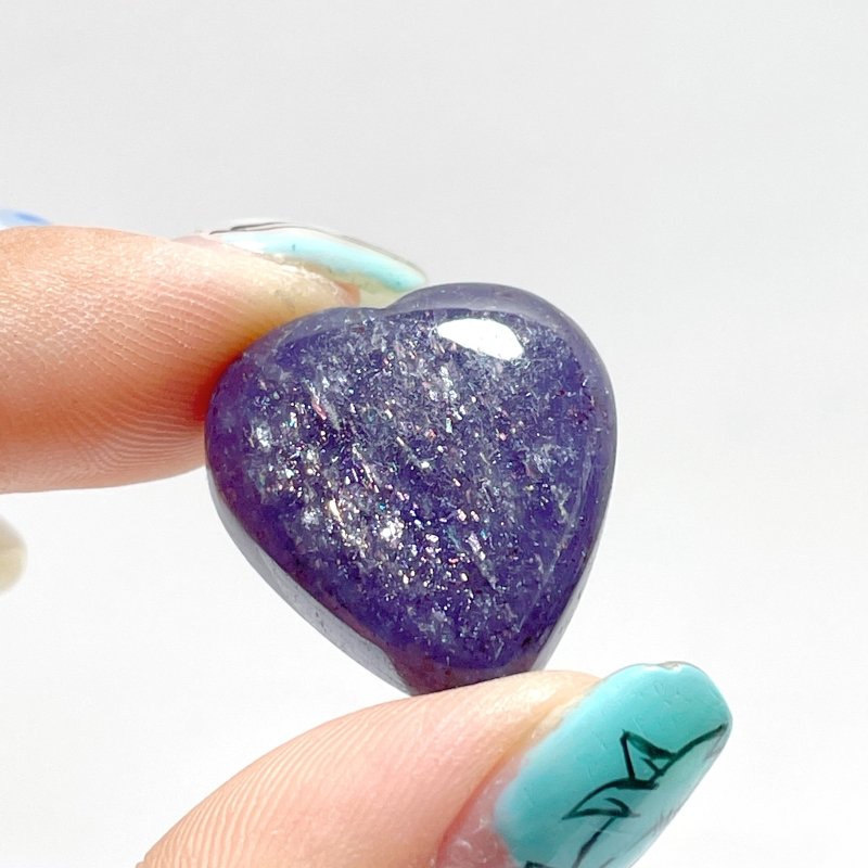 6 Pieces High Quality Cordierite Mixed Lepidocrocite Heart - Wholesale Crystals