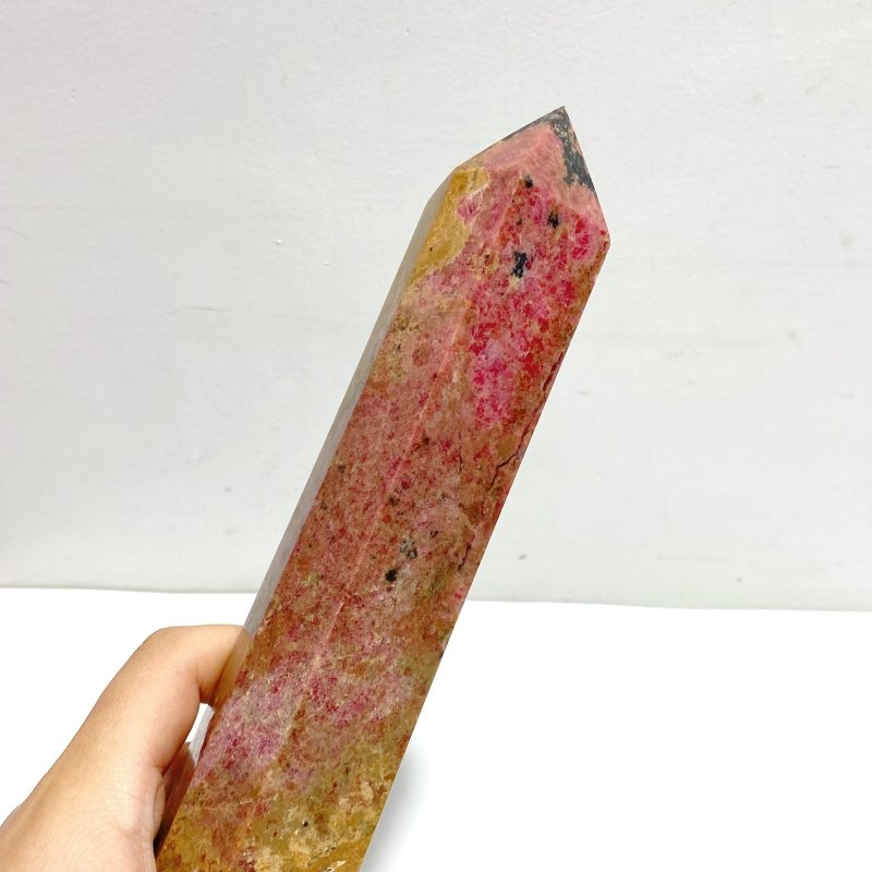 6 Pieces Large Rhodonite Points - Wholesale Crystals