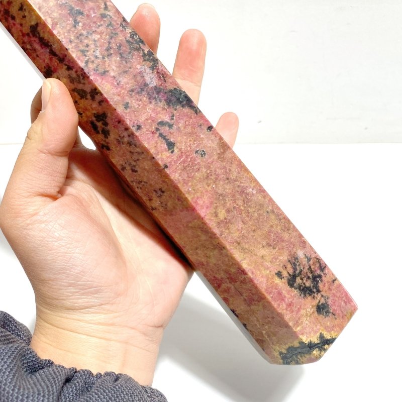 6 Pieces Large Rhodonite Points - Wholesale Crystals