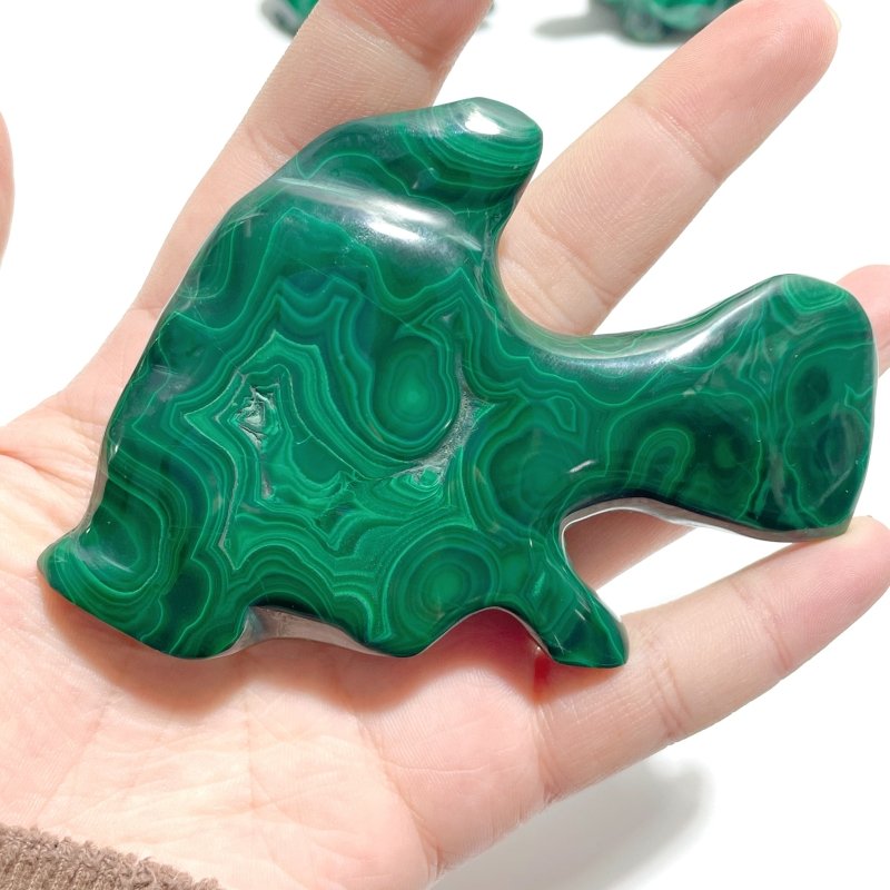 6 Pieces Malachite Sea Animals Carving - Wholesale Crystals