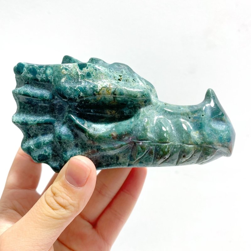 6 Pieces Ocean Jasper Dragon Head Carving - Wholesale Crystals