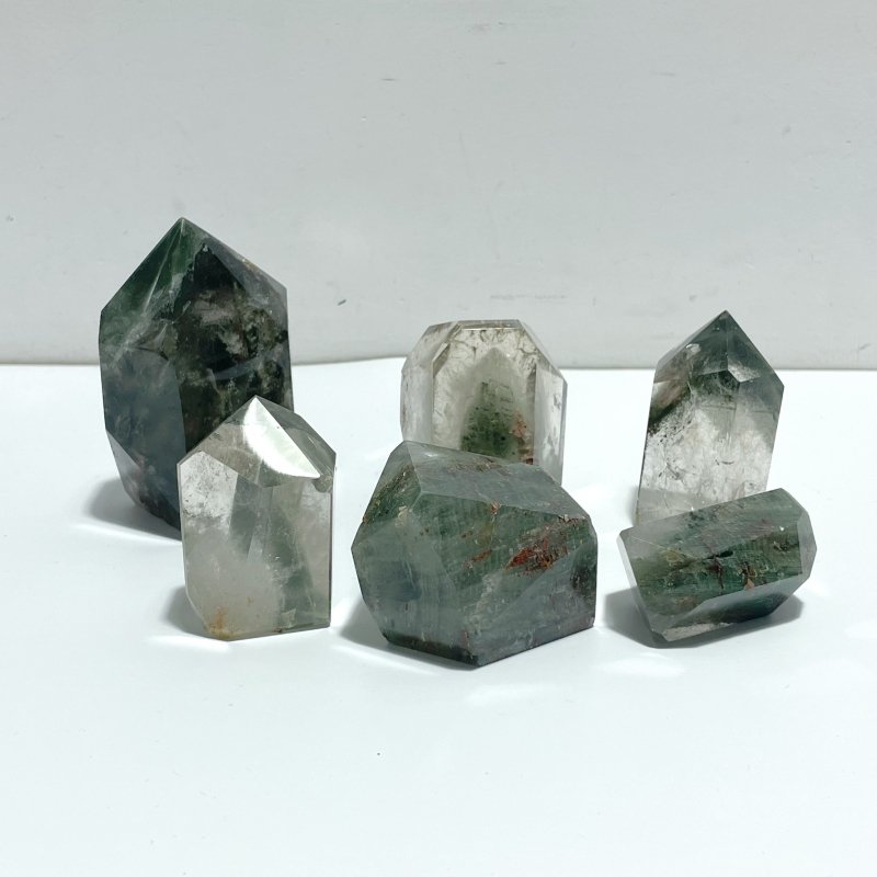 6 Pieces Polished Garden Quartz Free Form - Wholesale Crystals
