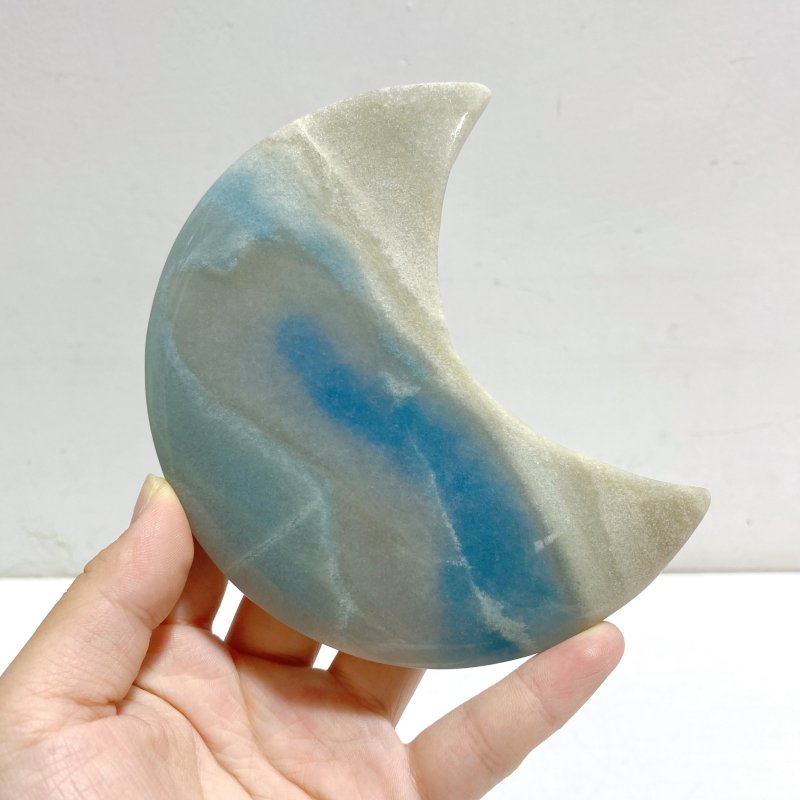 6 Pieces Trolleite Stone Moon With Stand -Wholesale Crystals