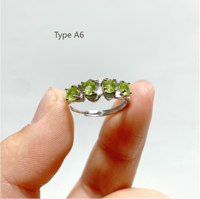 6 Types Peridot Cut Faceted Ring Wholesale - Wholesale Crystals