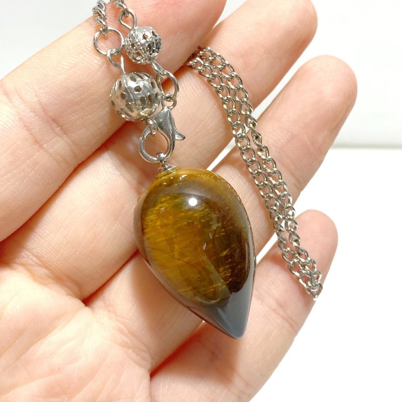 6 Types Teardrop Pendulum Healing Pendants Wholesale Tiger Eye Clear Quartz - Wholesale Crystals