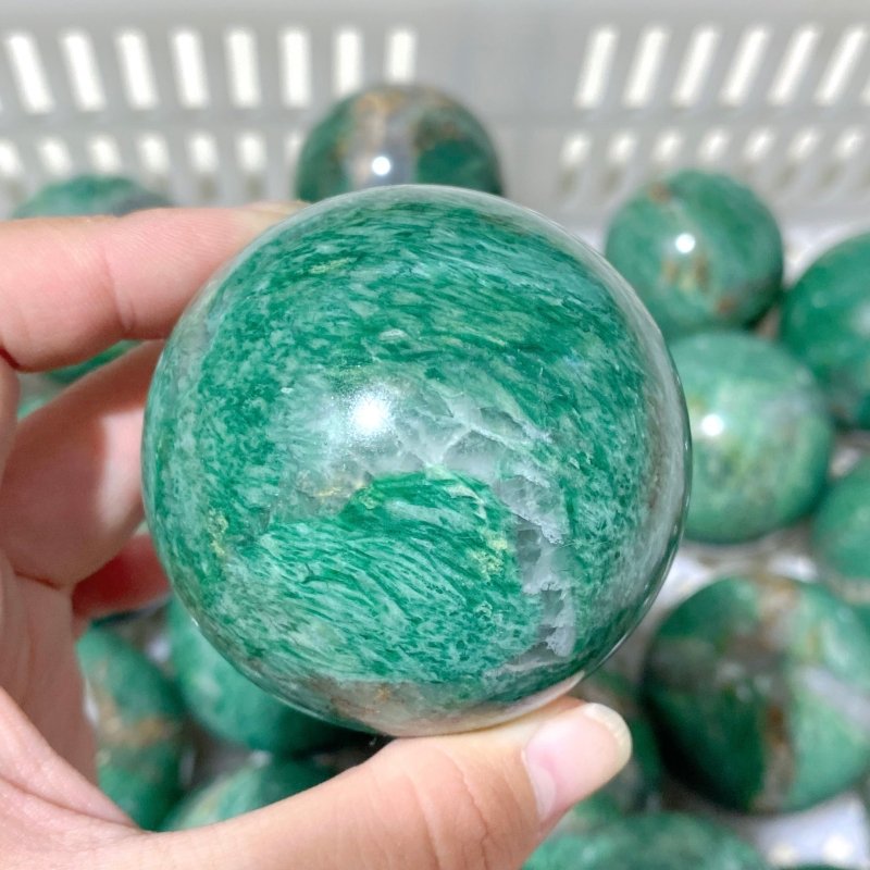 60 Pieces Africa Jade Spheres (Sea Freight Only) -Wholesale Crystals