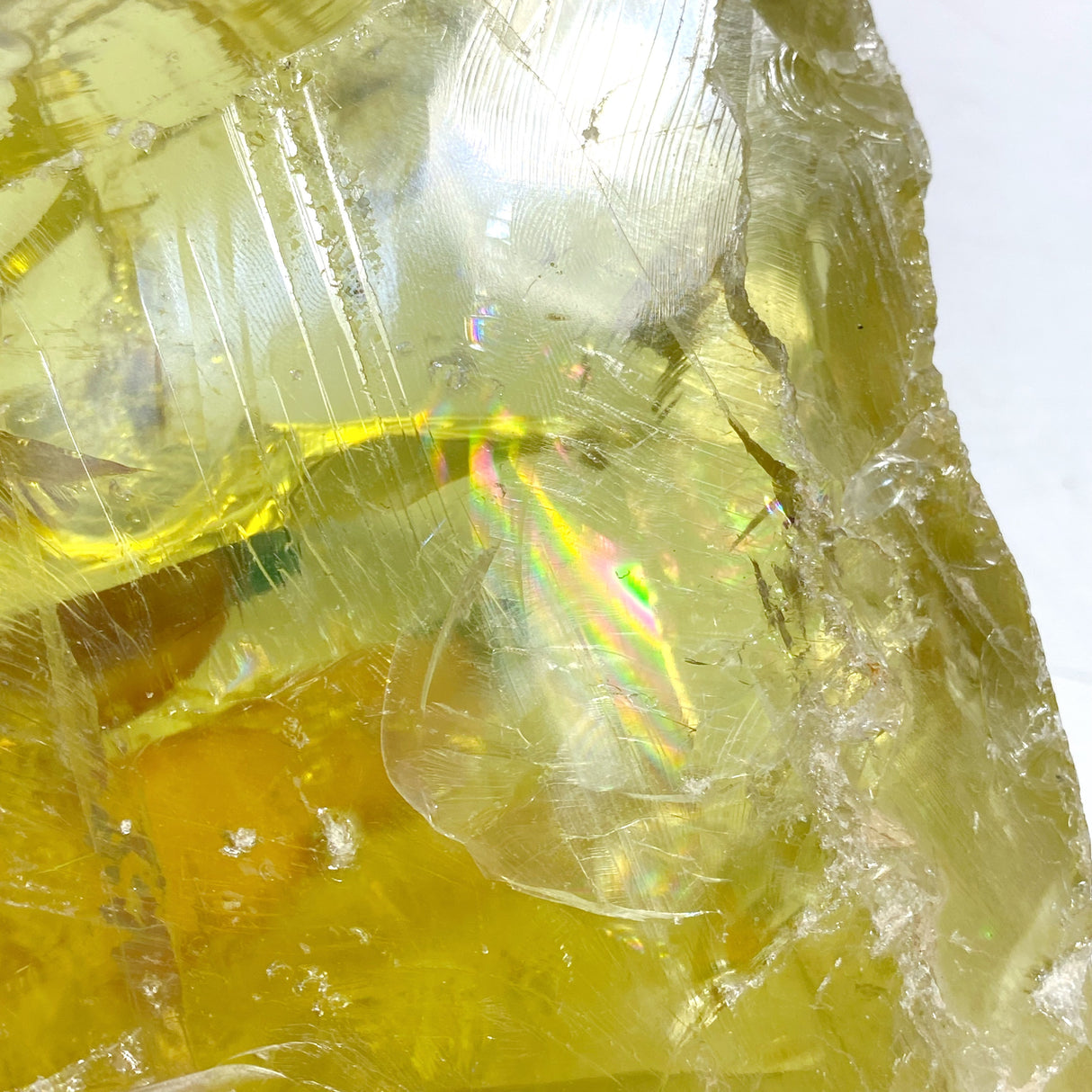 Unique Citrine Raw Stone Specimen With Beautiful Rainbow #3