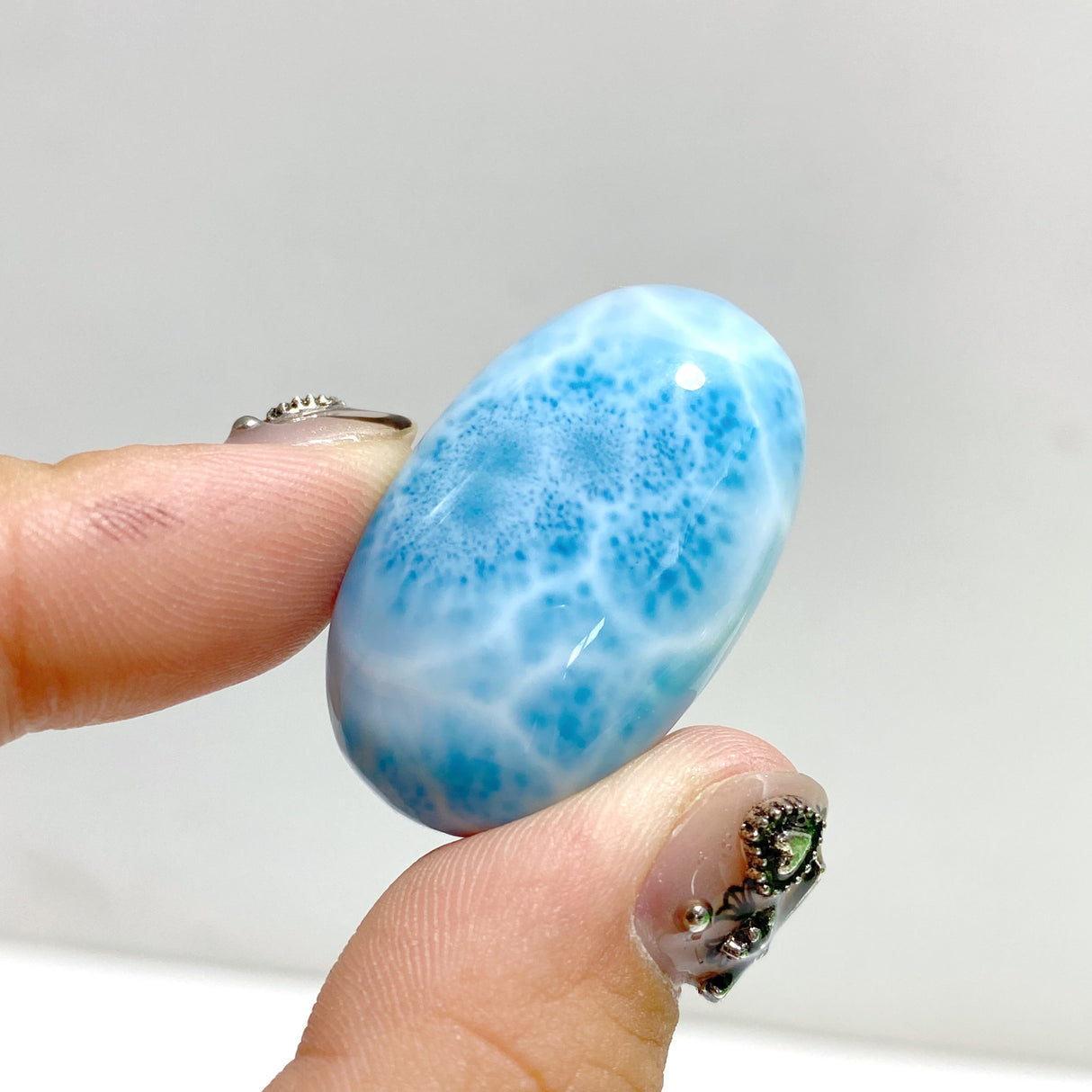 12 Pieces Cabochon Larimar DIY Charms Dominican Republic Larimar