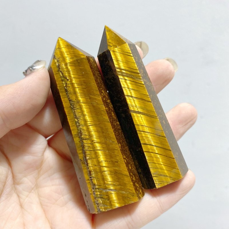 69 Pieces Tiger Eye Tower Points -Wholesale Crystals