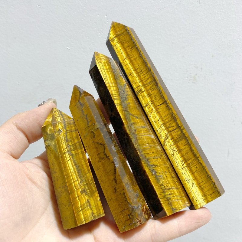 69 Pieces Tiger Eye Tower Points -Wholesale Crystals