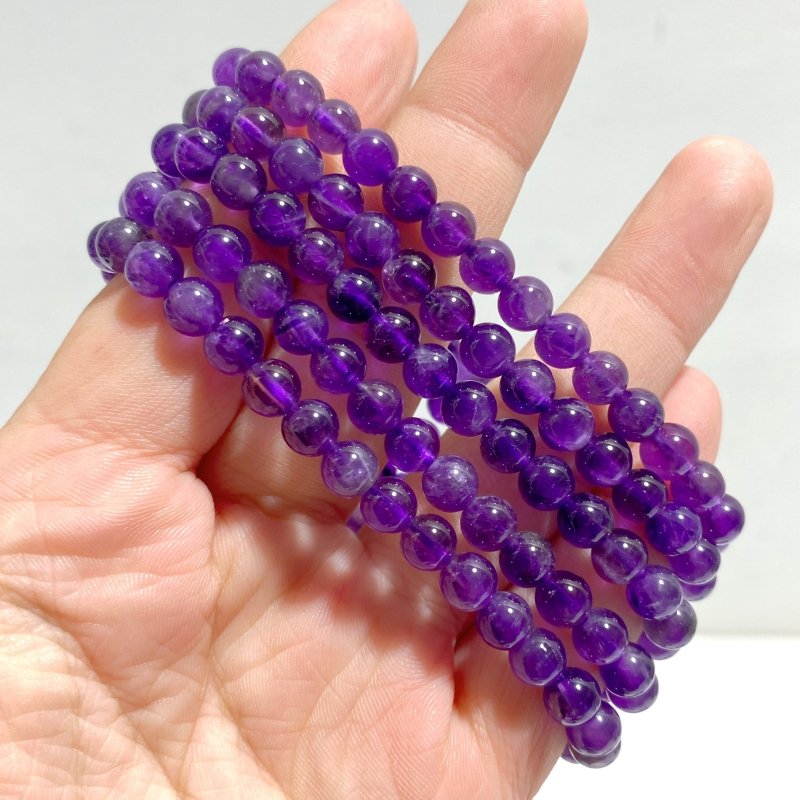 6mm Bracelets Wholesale Amethyst Smoky Quartz Green Jade - Wholesale Crystals