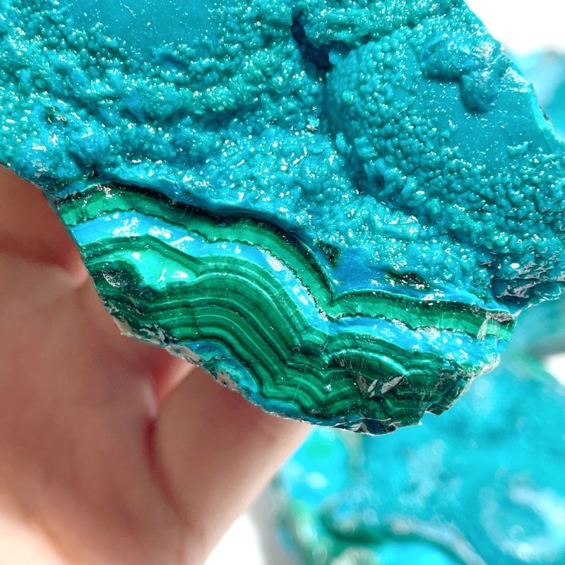 7 Pieces Beautiful Chrysocolla Mixed Malachite Specimen - Wholesale Crystals