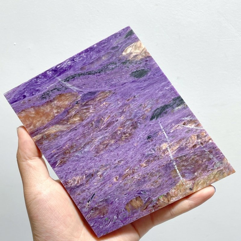 7 Pieces Beautiful High Quality Charoite Slab - Wholesale Crystals