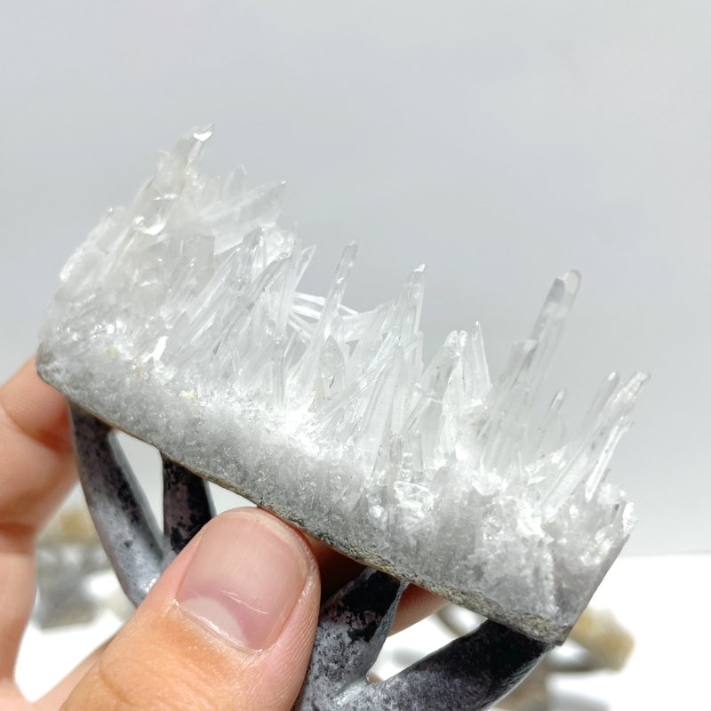 7 Pieces Clear Quartz Cluster Dendroid Guard Carving - Wholesale Crystals