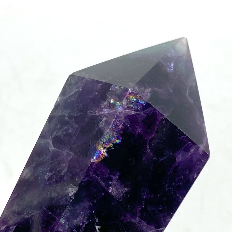 7 Pieces Fluorite Point Magic Scepter Wand With Stand - Wholesale Crystals