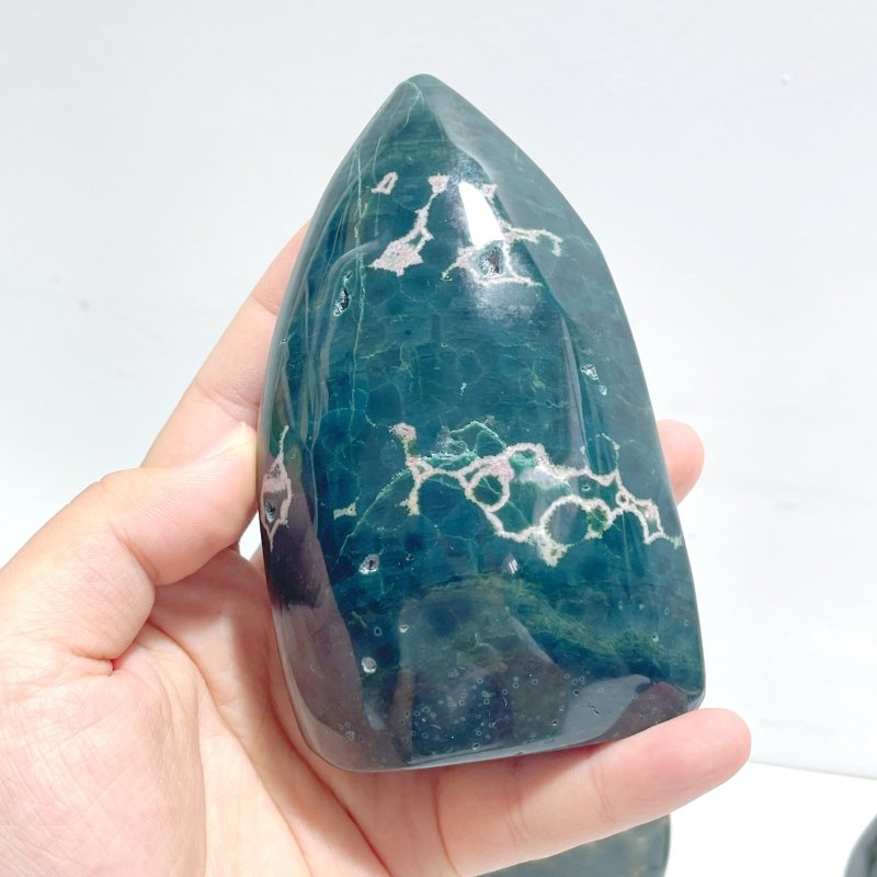 7 Pieces Green 6th Vein Ocean Jasper Arrow Head Shape Home Decor - Wholesale Crystals