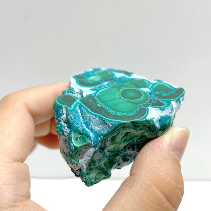 7 Pieces High Quality Beautiful Chrysocolla Mixed Malachite Slab Specimen - Wholesale Crystals