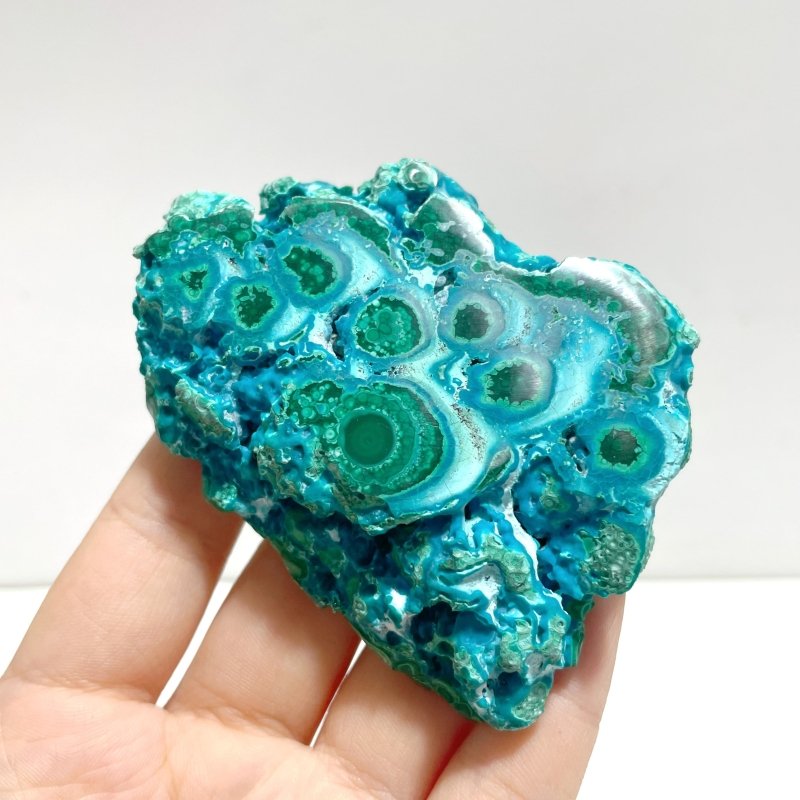 7 Pieces High Quality Beautiful Chrysocolla Mixed Malachite Slab Specimen - Wholesale Crystals