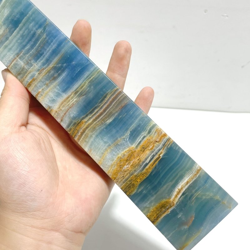 7 Pieces High Quality Blue Onyx Four - sided Tower Point - Wholesale Crystals