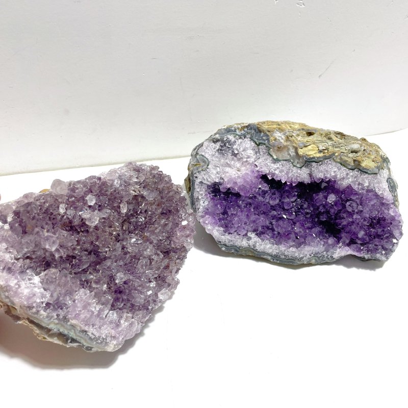 7 Pieces Large Amethyst Cluster Specimen - Wholesale Crystals