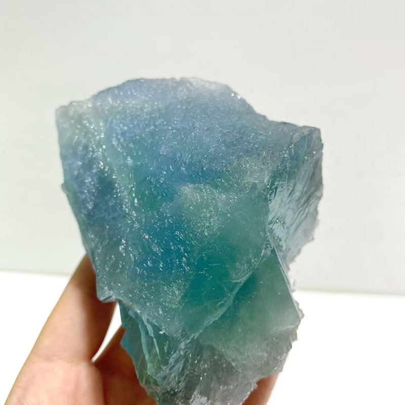 7 Pieces Raw Blue Fluorite Mixed Calcite Specimen - Wholesale Crystals