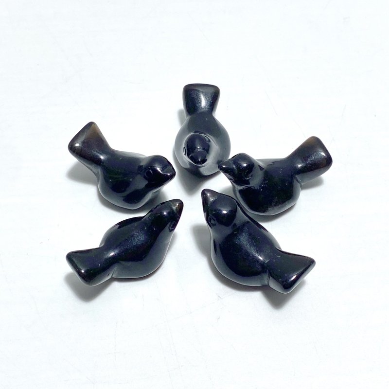 7 Types Mini Bird Carving Wholesale Rose Quartz Tiger Eye Chevron Amethyst - Wholesale Crystals