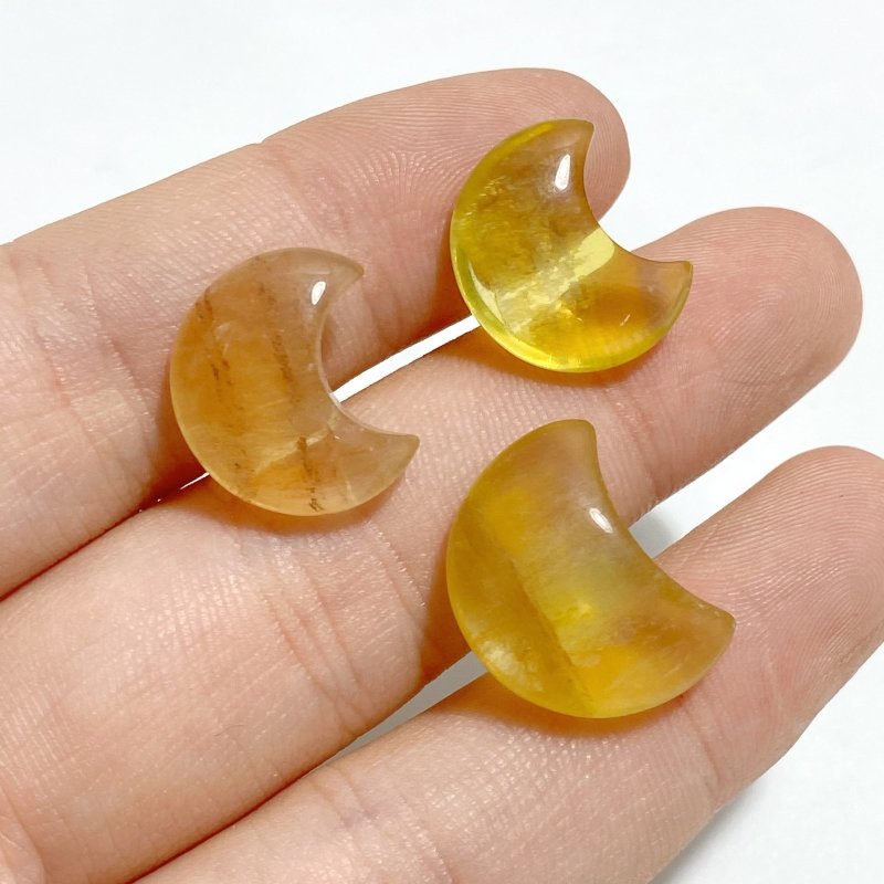72 Pieces Mini Yellow Fluorite Moon -Wholesale Crystals