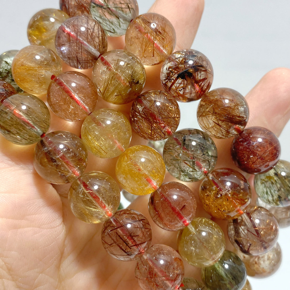 4 Pieces High Grade Rutile Quartz Bracelet For Collection
