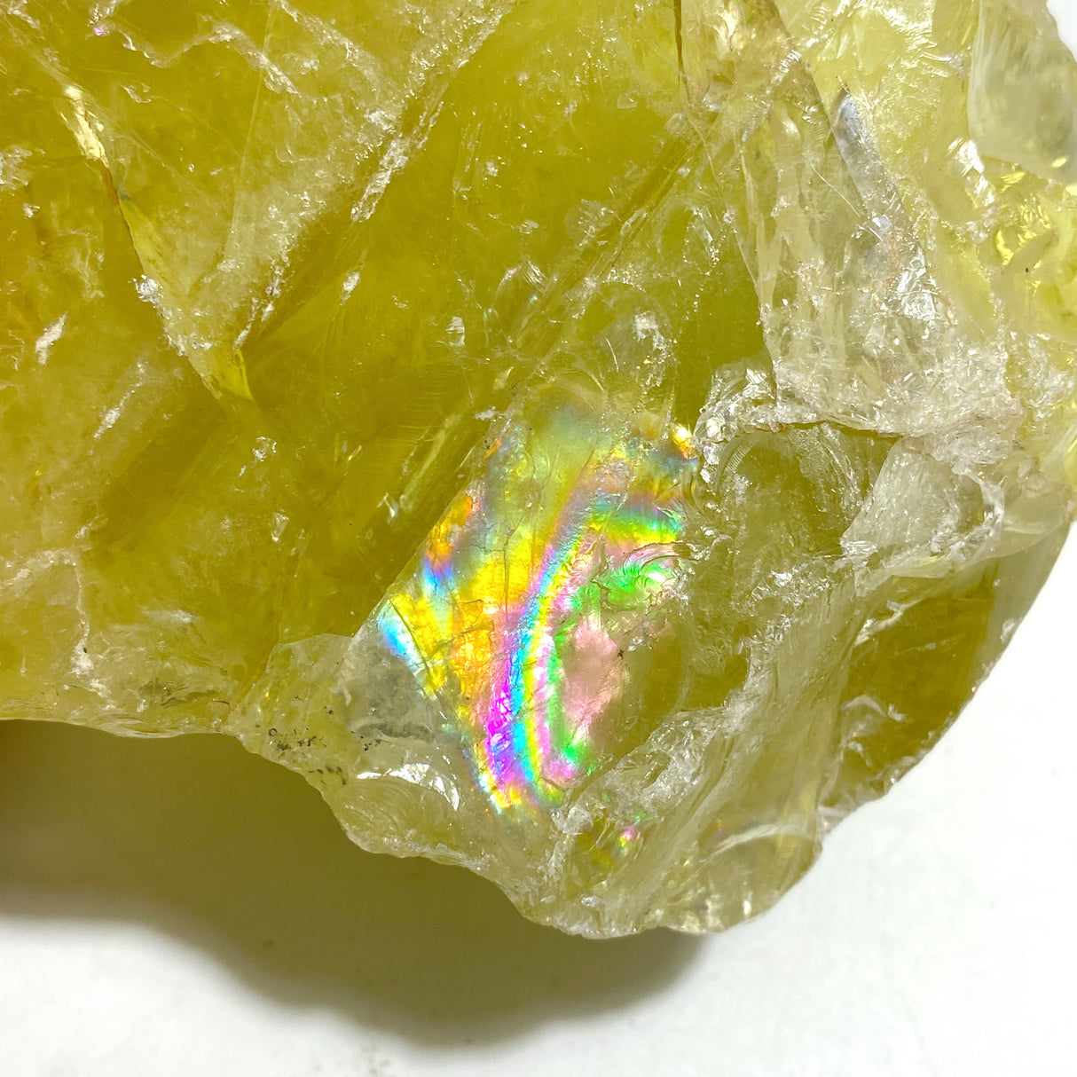 Unique Citrine Raw Stone Specimen With Beautiful Rainbow #3